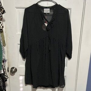 HAYDEN Black Polka Dot Dress